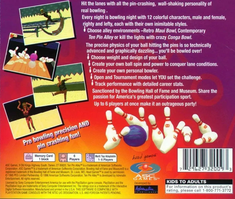 Ten Pin Alley box back