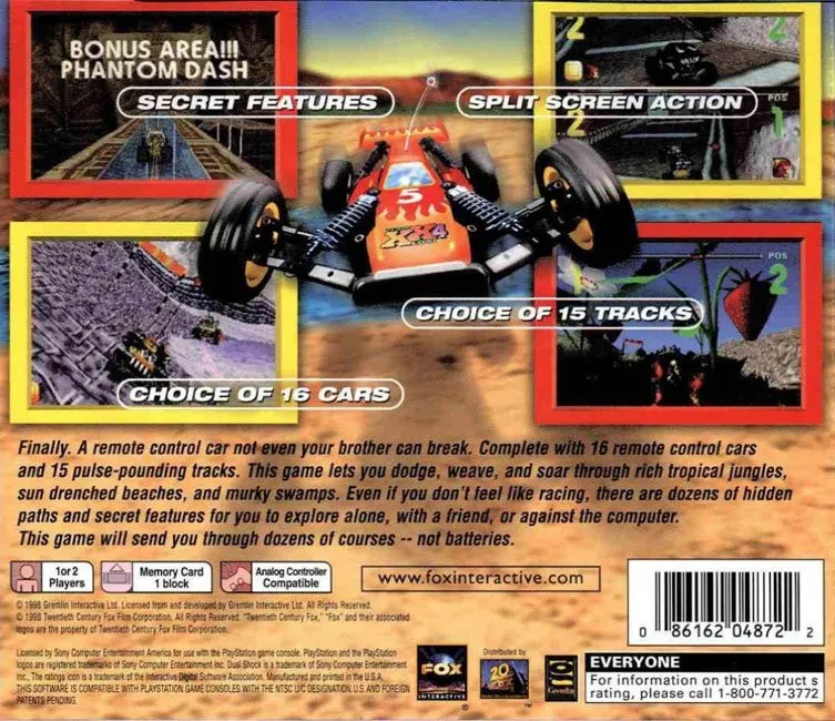 Team Losi RC Racer box back