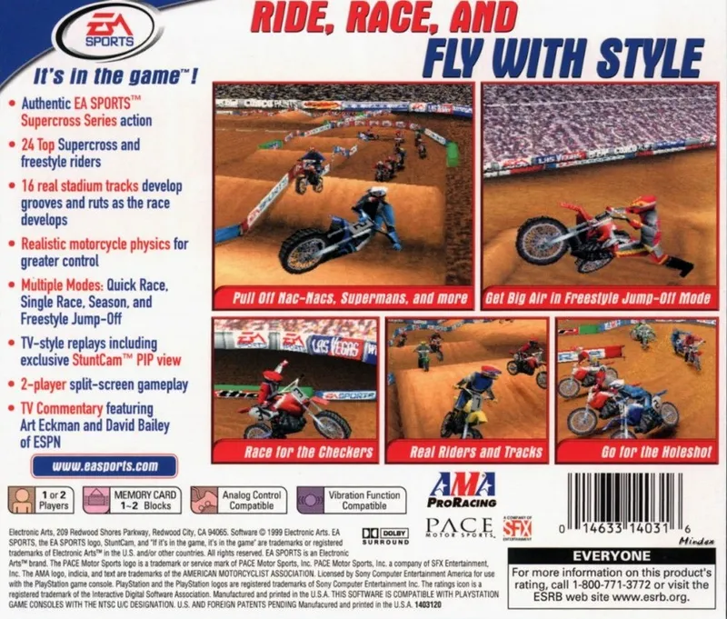 Supercross 2000 box back