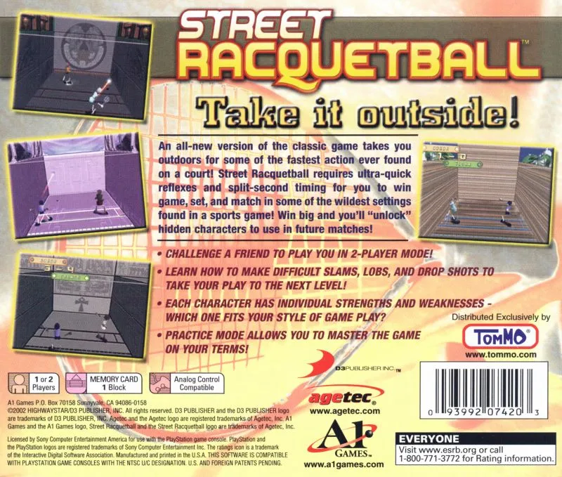 Street Racquetball box back