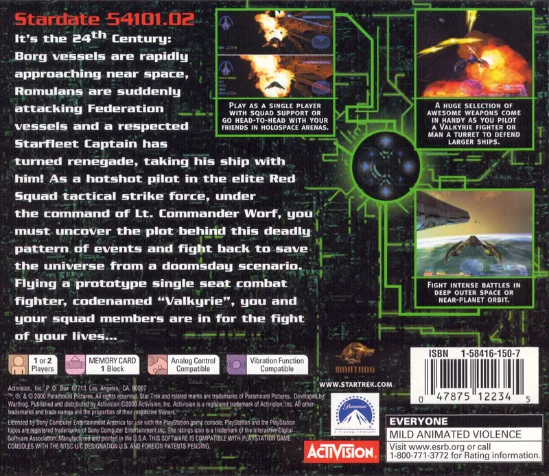 Star Trek: Invasion box back