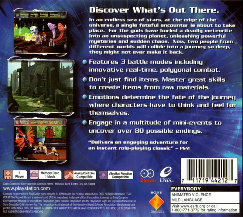 Star Ocean: The Second Story box back