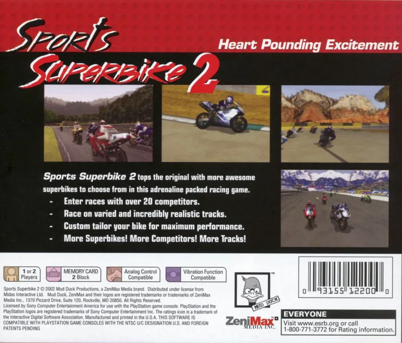 Sports Superbike 2 box back