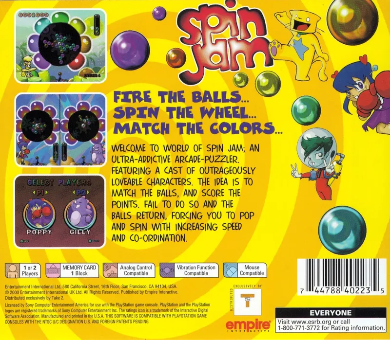 Spin Jam box back