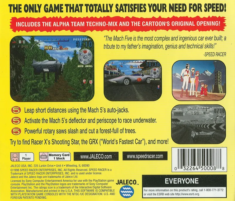 Speed Racer box back