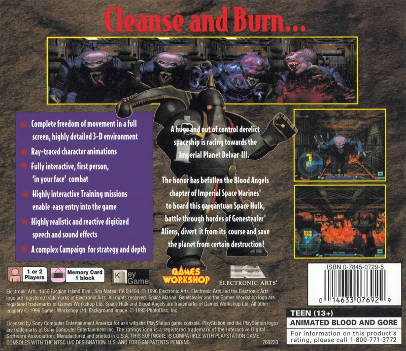 Space Hulk: Vengeance of the Blood Angels box back