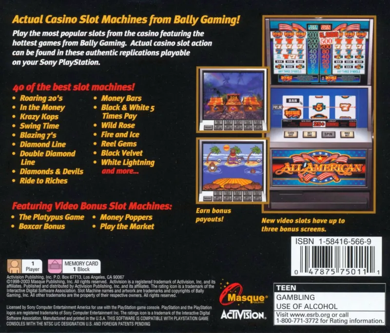 Slots box back