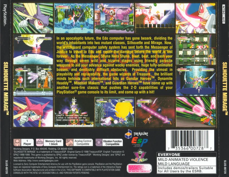 Silhouette Mirage box back