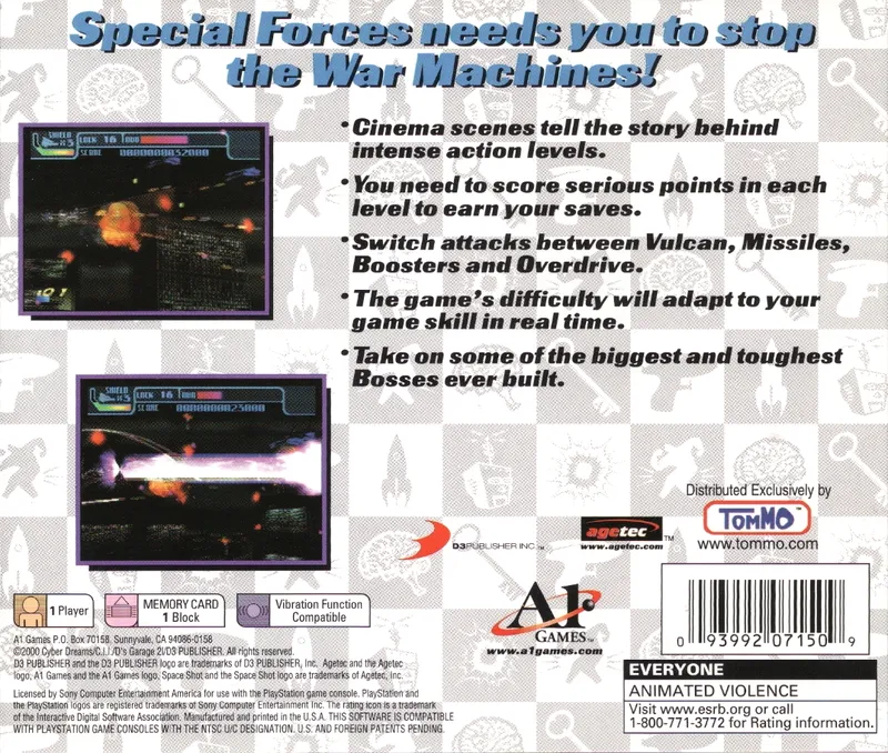 Shooter Space Shot box back