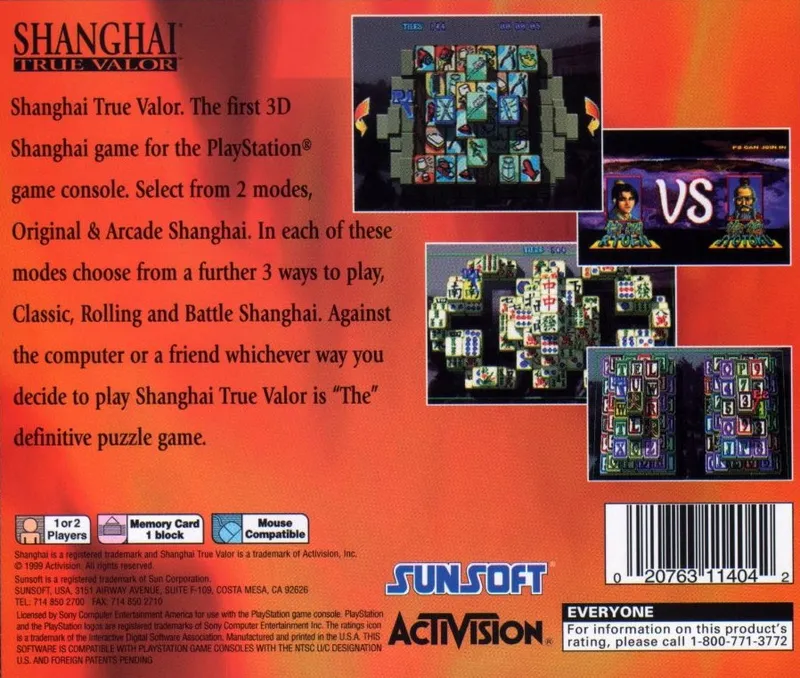 Shanghai: True Valor box back