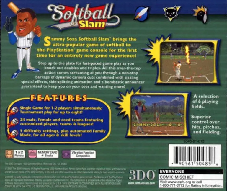 Sammy Sosa Softball Slam box back