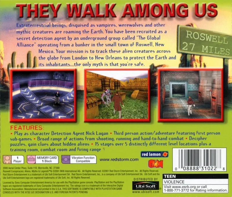 Roswell Conspiracies: Aliens, Myths & Legends box back