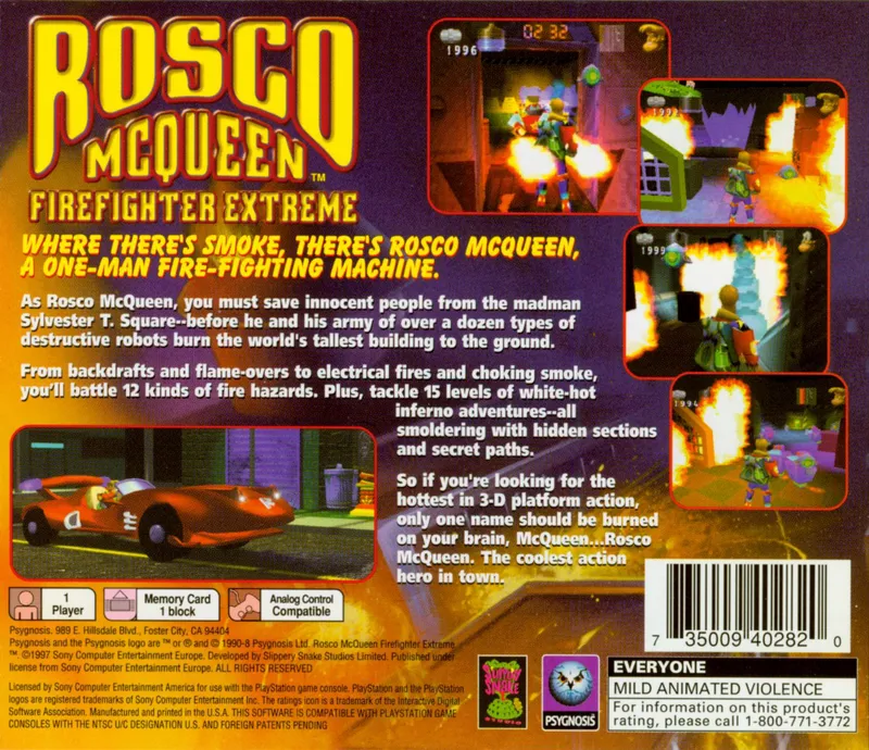 Rosco McQueen: Firefighter Extreme box back