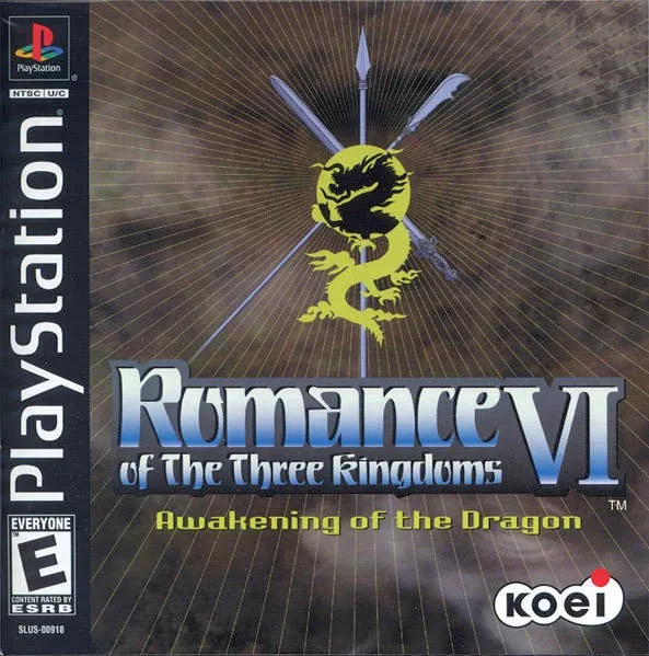 Romance of the Three Kingdoms VI: Awakening of the Dragon cover art for Sony Playstation