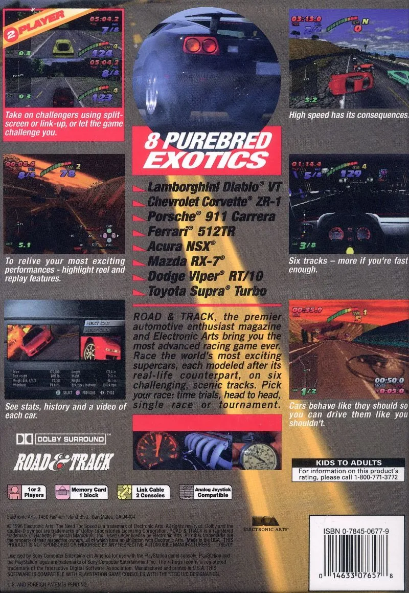Road & Track Presents: The Need for Speed box back