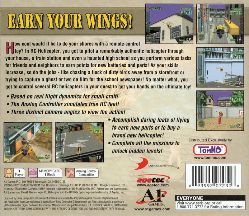 RC Helicopter box back