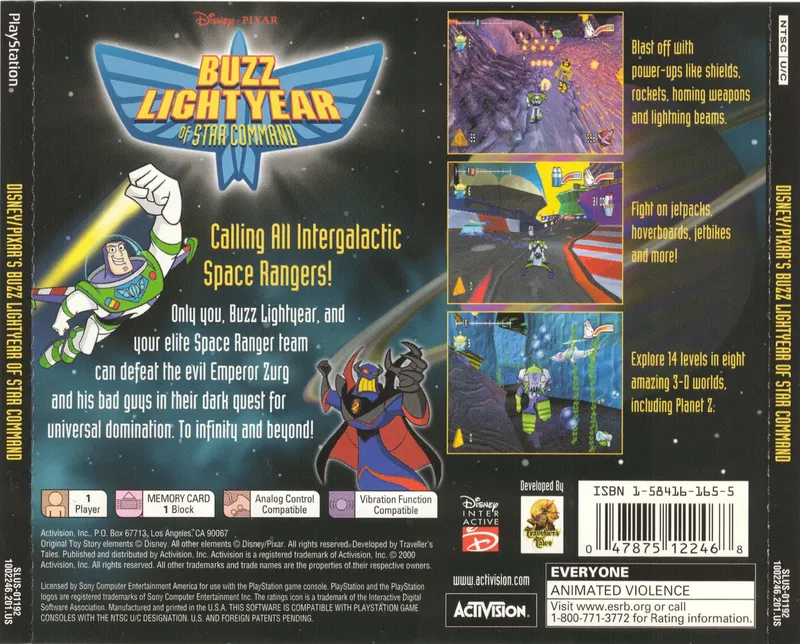 Disney-Pixar's Buzz Lightyear of Star Command box back