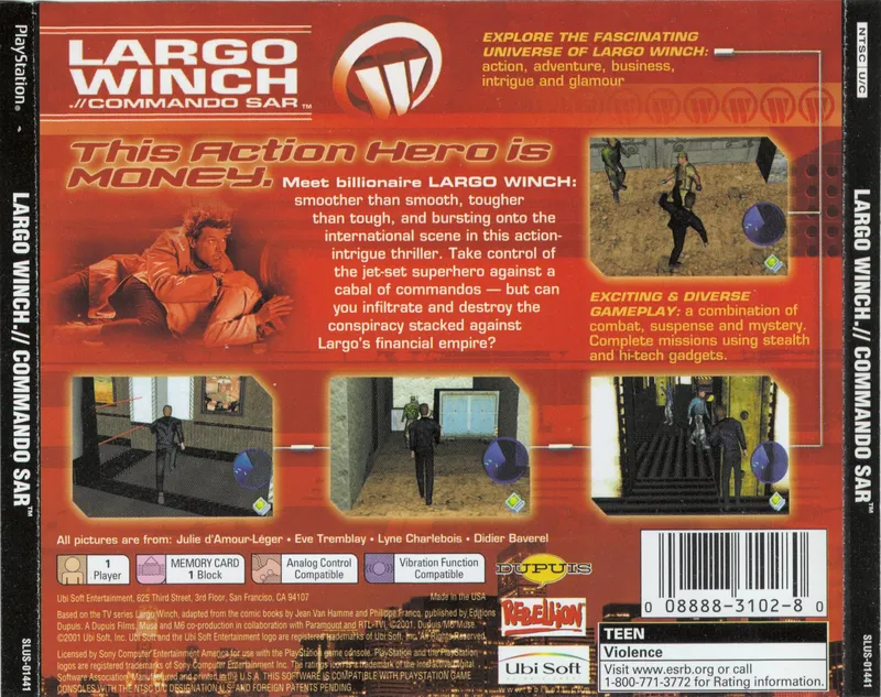 Largo Winch: Commando SAR box back