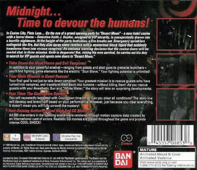 Countdown Vampires box back