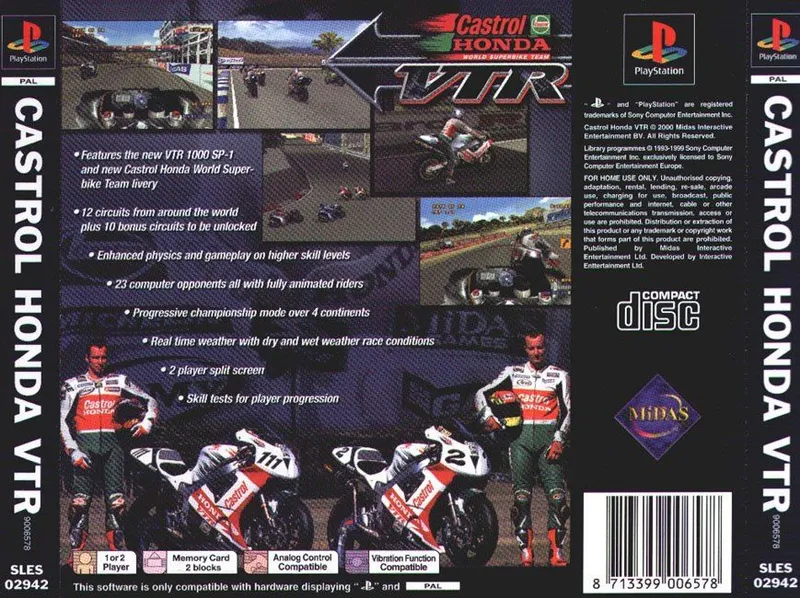 Castrol Honda World Superbike Team VTR box back