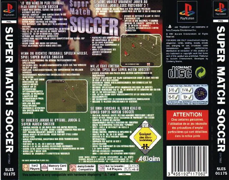 Super Match Soccer box back