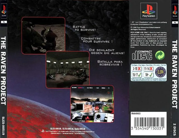 Raven Project, The box back