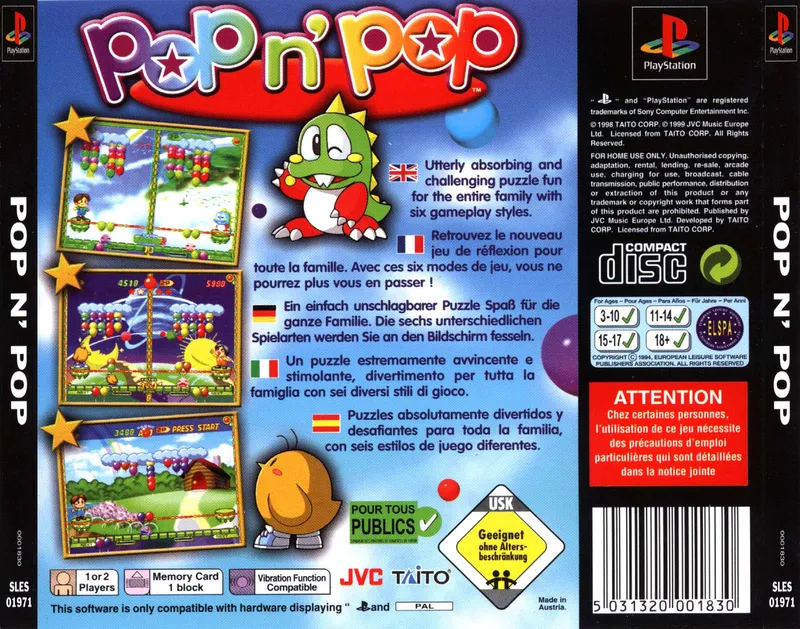 Pop'n Pop box back