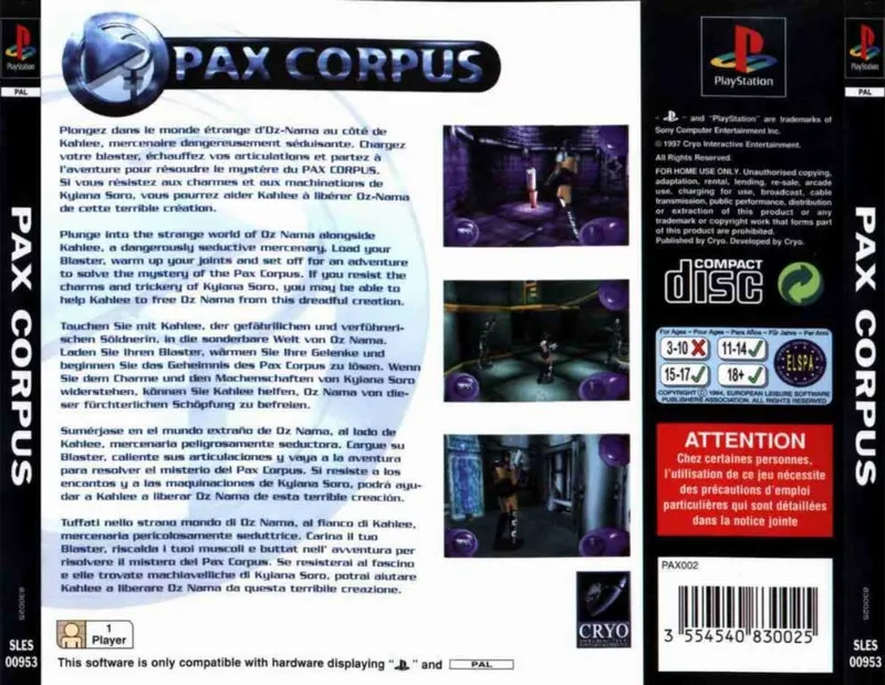 Pax Corpus box back