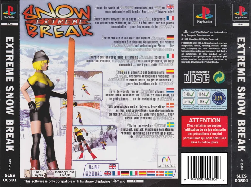 Extreme Snow Break box back