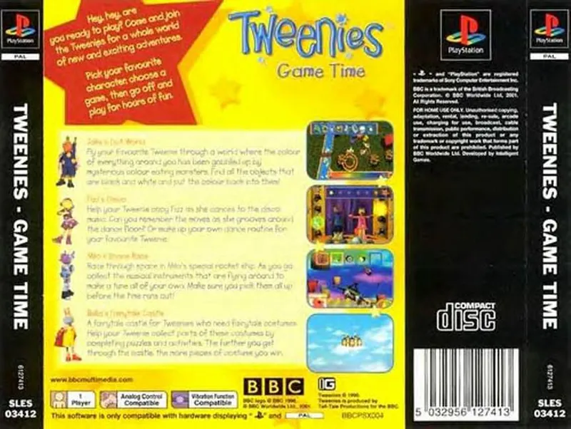 Tweenies: Game Time box back