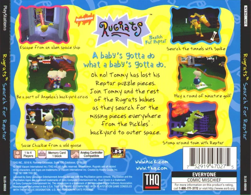 Rugrats: Search For Reptar box back