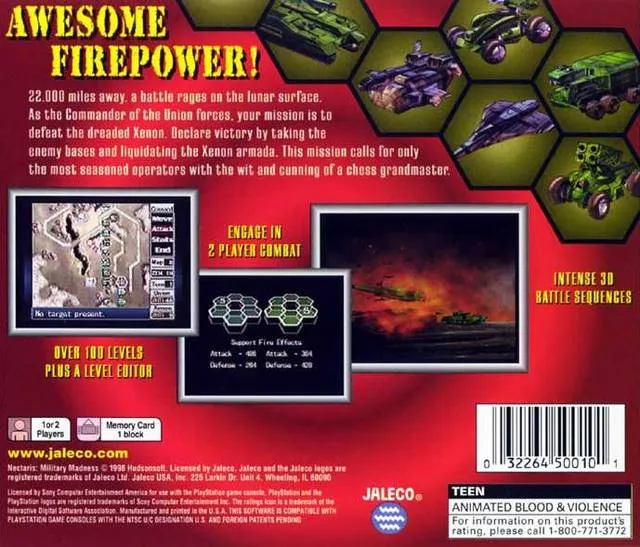 Nectaris: Military Madness box back