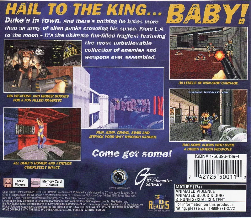 Duke Nukem: Total Meltdown box back