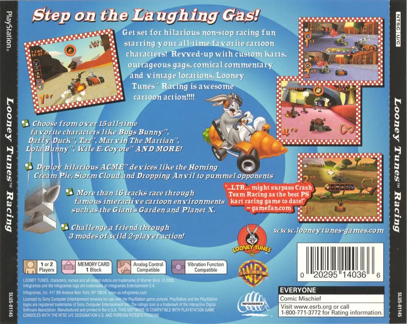 Looney Tunes Racing box back
