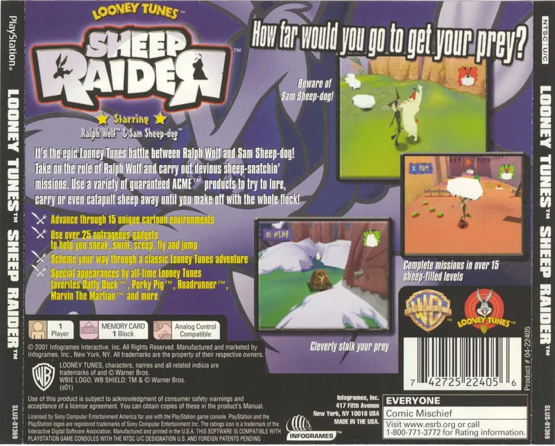 Looney Tunes: Sheep Raider box back