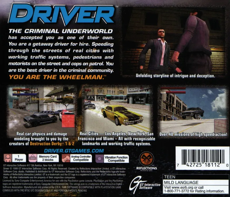 Driver: You Are the Wheelman box back