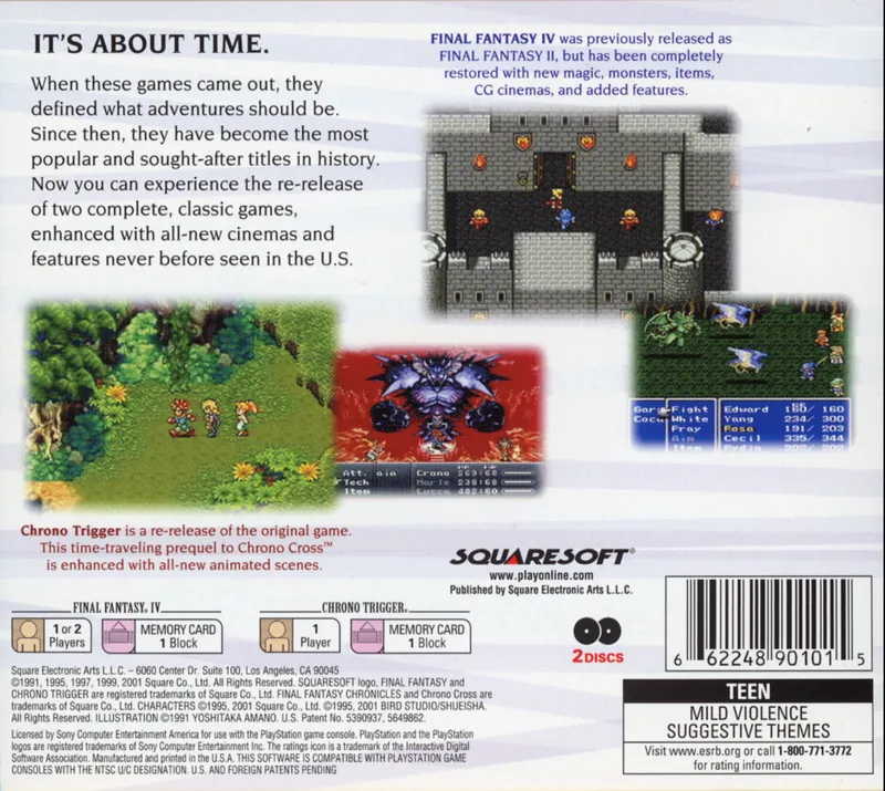 Final Fantasy Chronicles box back