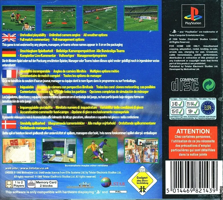 Onside Complete Soccer box back