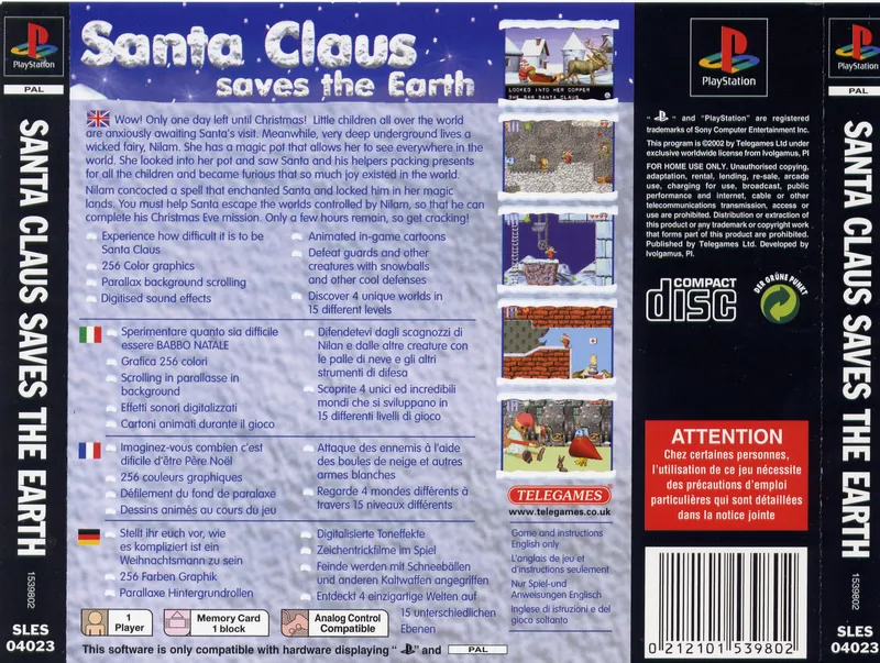 Santa Claus Saves the Earth box back