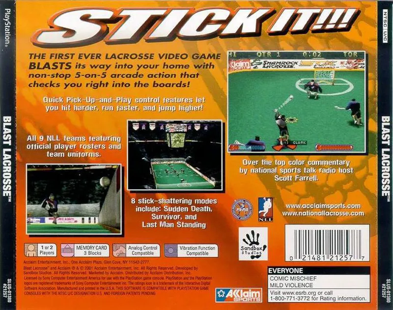 Blast Lacrosse box back
