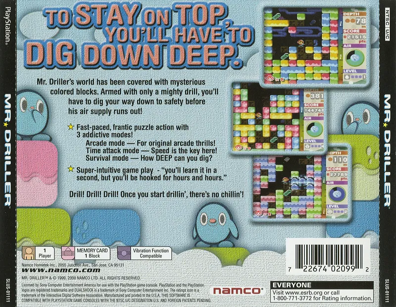 Mr. Driller box back