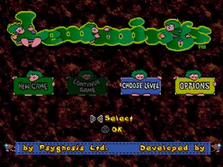 Backdrop artwork for Lemmings & Oh No! More Lemmings