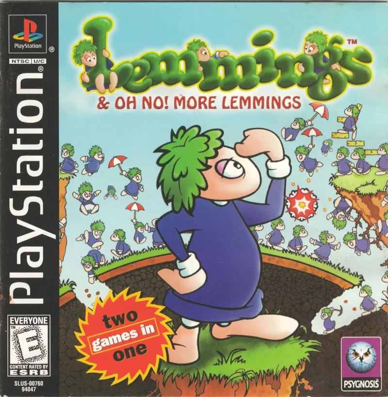 Lemmings & Oh No! More Lemmings box art