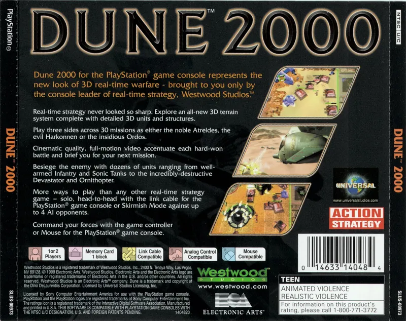 Dune 2000 box back