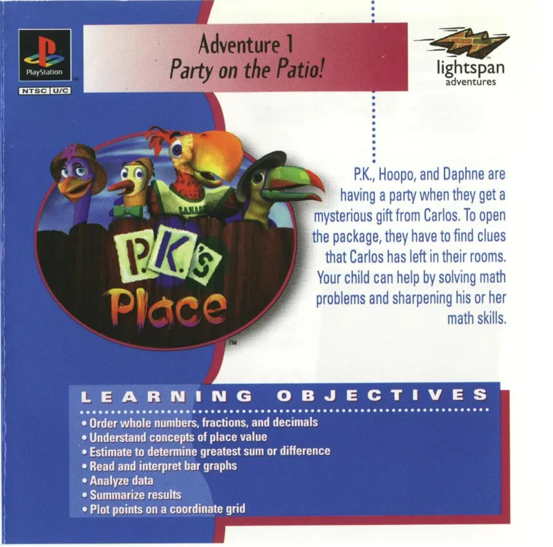 P.K.'s Place 1: Party on the Patio! box art