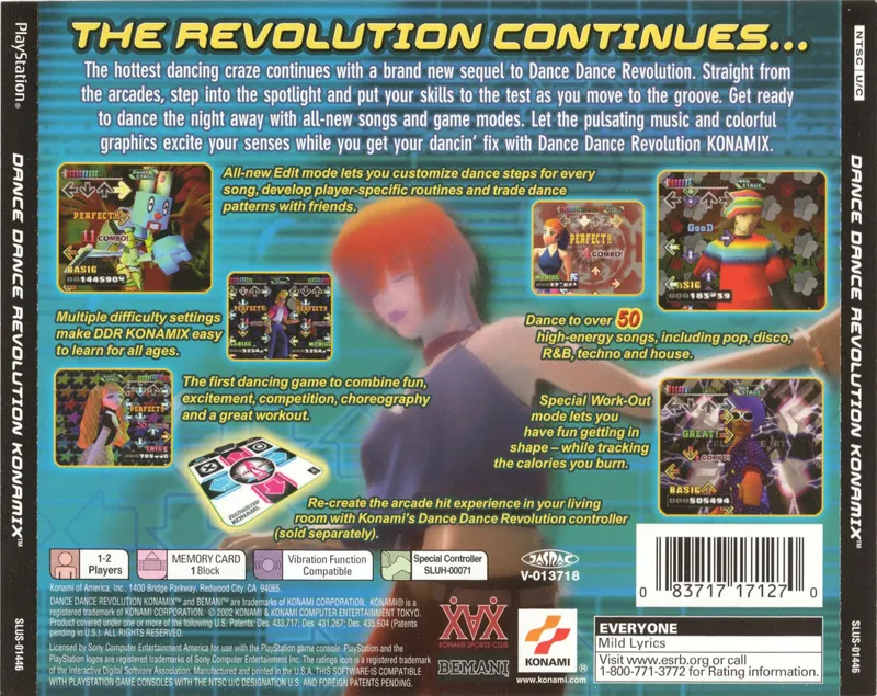 Dance Dance Revolution: Konamix box back