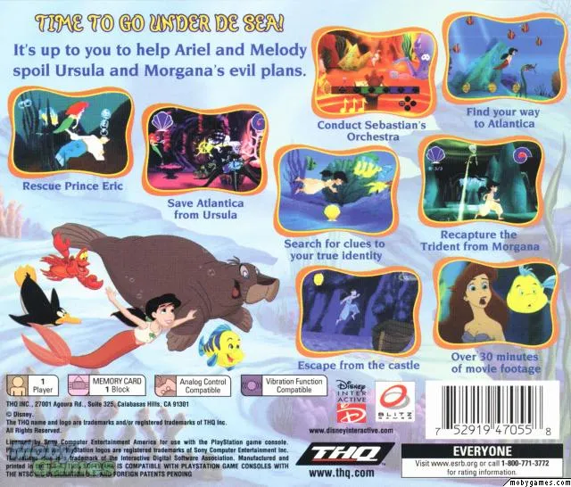 Disney's The Little Mermaid II box back