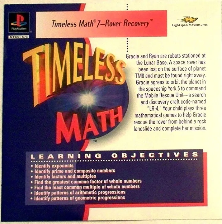 Backdrop artwork for Timeless Math 7: Rover Recovery
