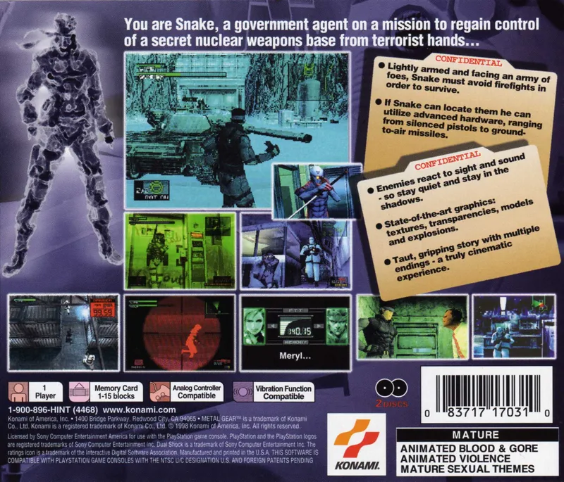Metal Gear Solid box back
