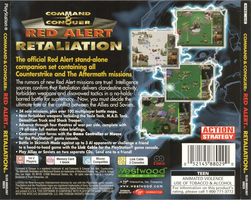 Command & Conquer: Red Alert: Retaliation box back